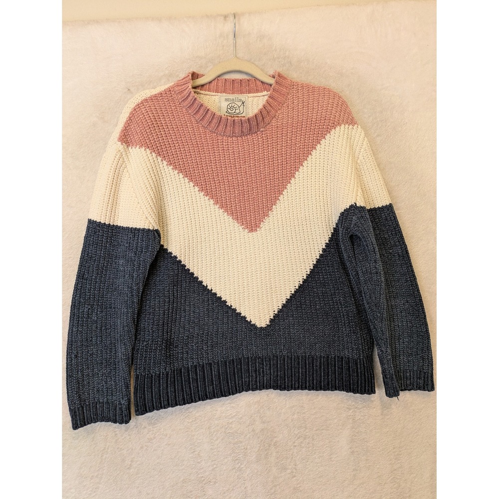Snails & Cinnamon Anthropologie Sweater Women's L Chevron Colorblock